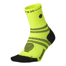 STOX Energy Socks Laufsocke Kompression Running Ankle Socks (gezielte Kompression) neongelb Herren - 1 Paar